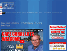 Tablet Screenshot of capecorallots.com